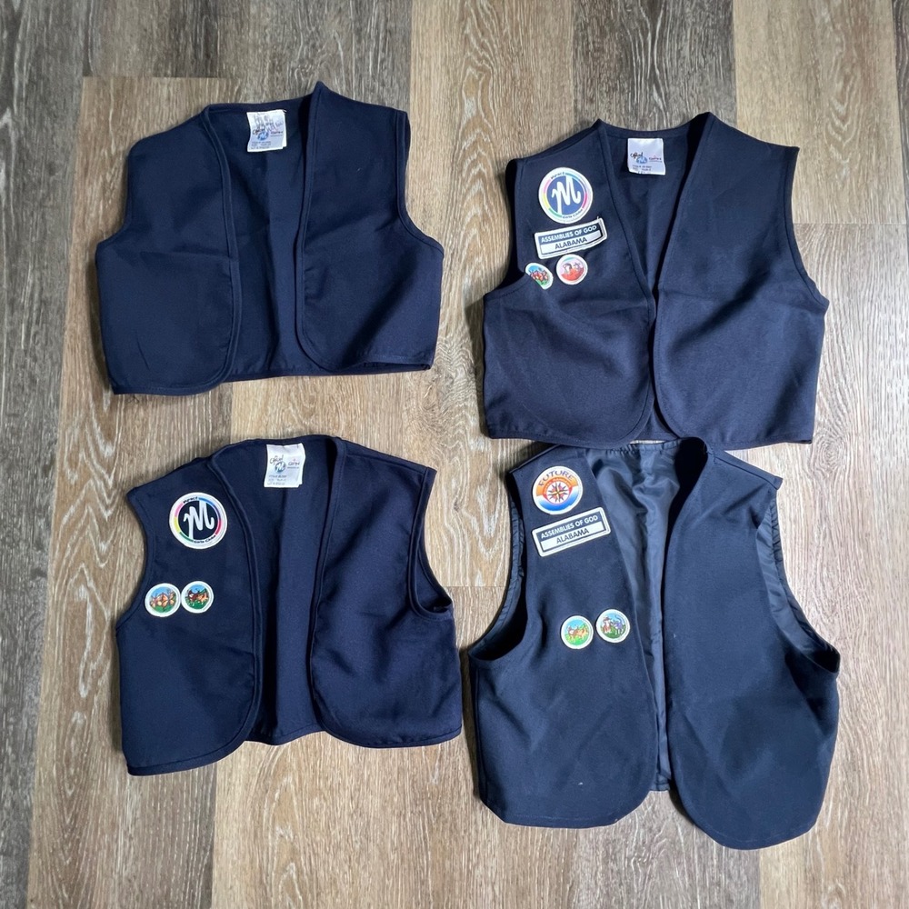 Official Mpact Girls Clubs Vest Kids Youth Sizes Navy Blue Assemblies of God AL